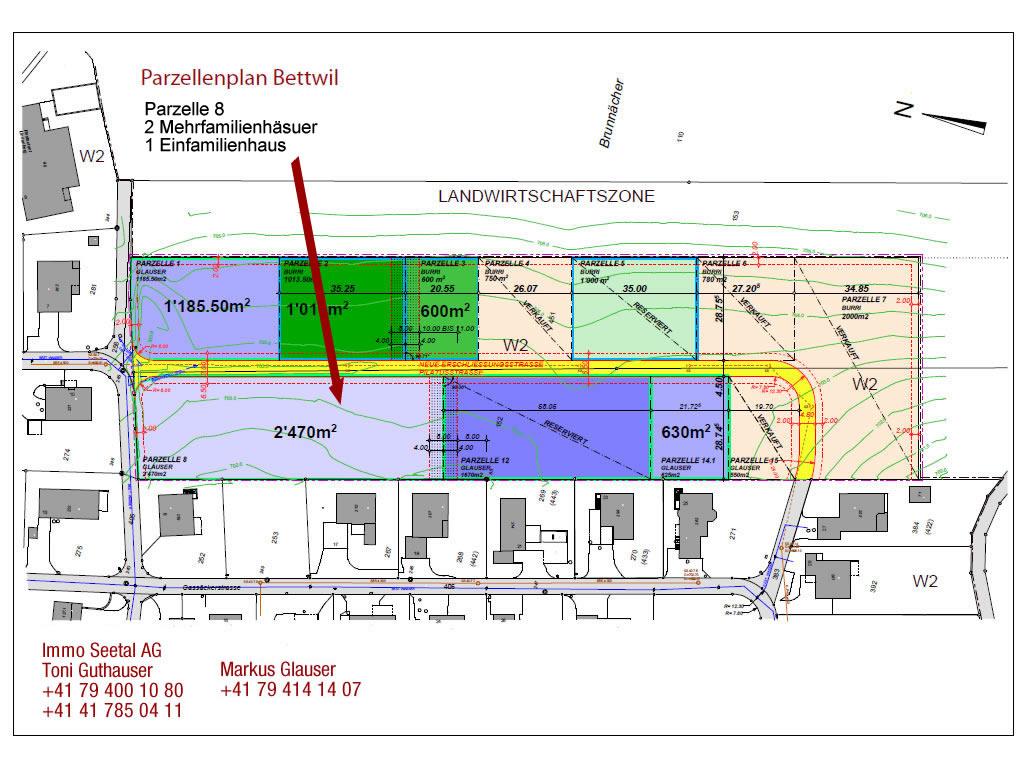 Bettwil Parzellenplan
